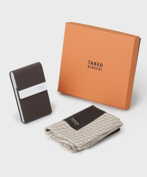 TAKEO KIKUCHI / タケオキクチ 服飾雑貨 | ハンカチ名刺入れセット（ブラウン(044)）