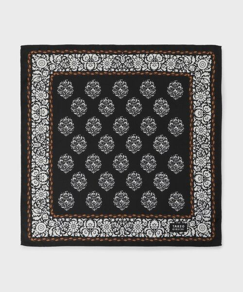 TAKEO KIKUCHI / タケオキクチ バンダナ・スカーフ | イタリアンシルクチーフ（ブラック(019)）