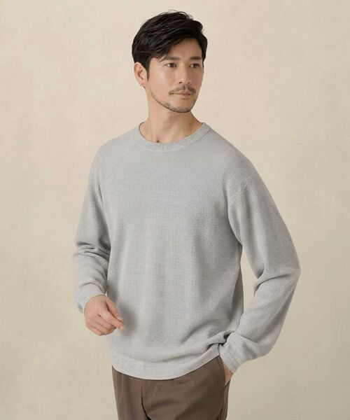 TAKEO KIKUCHI / タケオキクチ ニット・セーター | カラーメランジ プルオーバーニット（ライトグレー(011)）