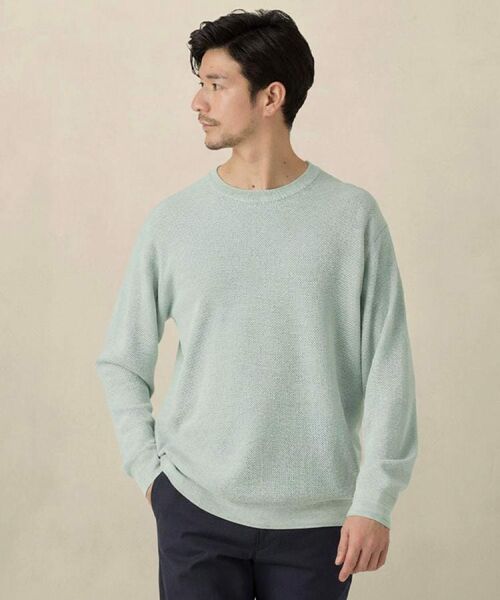 TAKEO KIKUCHI / タケオキクチ ニット・セーター | カラーメランジ プルオーバーニット（ミントグリーン(021)）
