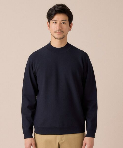 TAKEO KIKUCHI / タケオキクチ ニット・セーター | モックネック 鹿の子 ニット プルオーバー | 詳細10