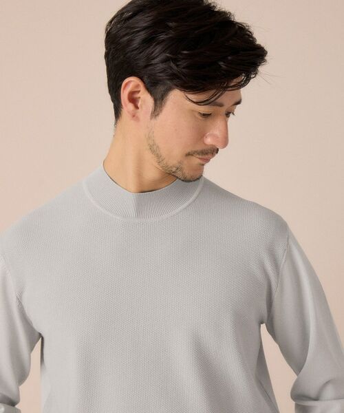 TAKEO KIKUCHI / タケオキクチ ニット・セーター | モックネック 鹿の子 ニット プルオーバー | 詳細2