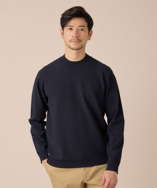 TAKEO KIKUCHI / タケオキクチ ニット・セーター | モックネック 鹿の子 ニット プルオーバー | 詳細7