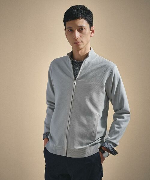 TAKEO KIKUCHI / タケオキクチ ニット・セーター | ジップアップ 鹿の子 ニット | 詳細24