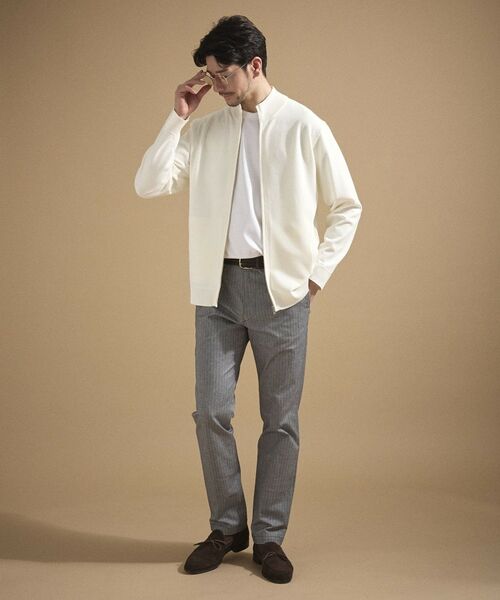 TAKEO KIKUCHI / タケオキクチ ニット・セーター | ジップアップ 鹿の子 ニット | 詳細4