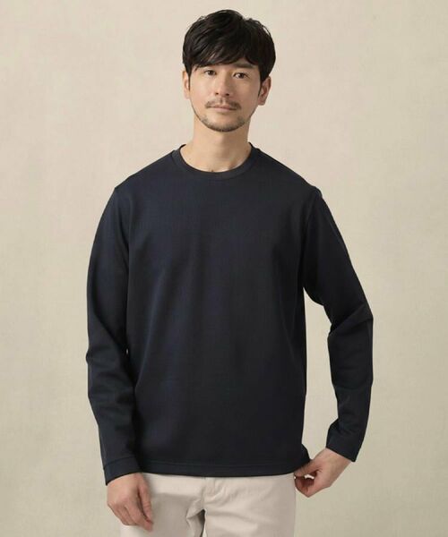 TAKEO KIKUCHI / タケオキクチ カットソー | 【尾州ファブリック】ジャガードカットソー（ネイビー(094)）