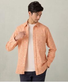 播州 ドビーストライプ フラワーシャツ