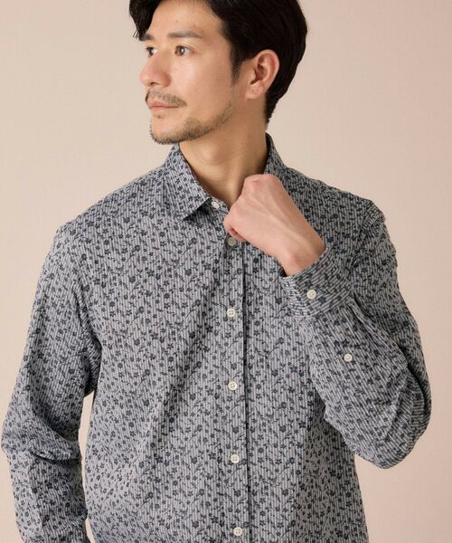 TAKEO KIKUCHI / タケオキクチ シャツ・ブラウス | 播州 ドビーストライプ フラワーシャツ | 詳細14