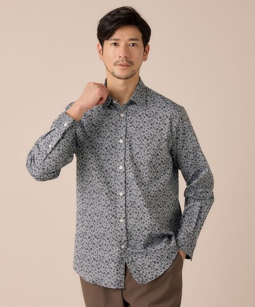 TAKEO KIKUCHI / タケオキクチ シャツ・ブラウス | 播州 ドビーストライプ フラワーシャツ | 詳細15