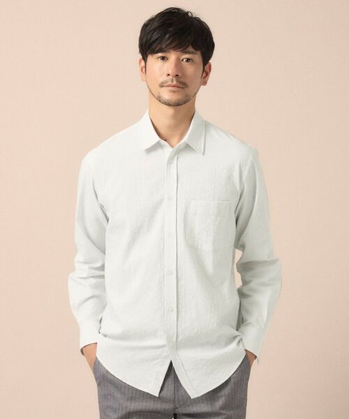 TAKEO KIKUCHI / タケオキクチ シャツ・ブラウス | 播州 ドビーストライプ フラワーシャツ | 詳細2