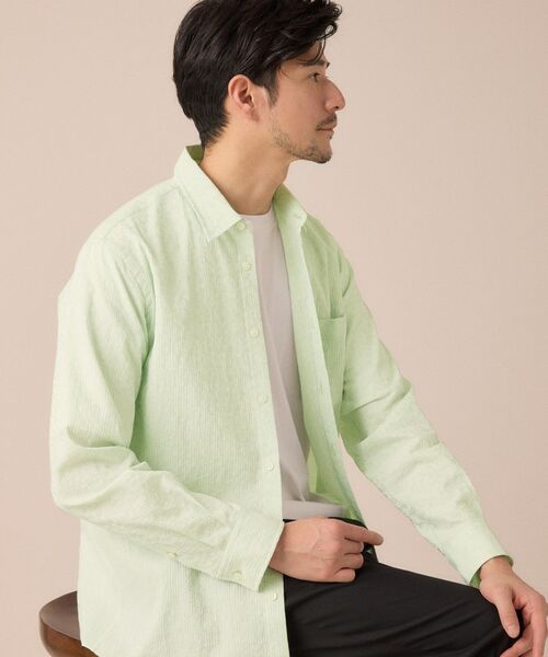 TAKEO KIKUCHI / タケオキクチ シャツ・ブラウス | 播州 ドビーストライプ フラワーシャツ | 詳細6