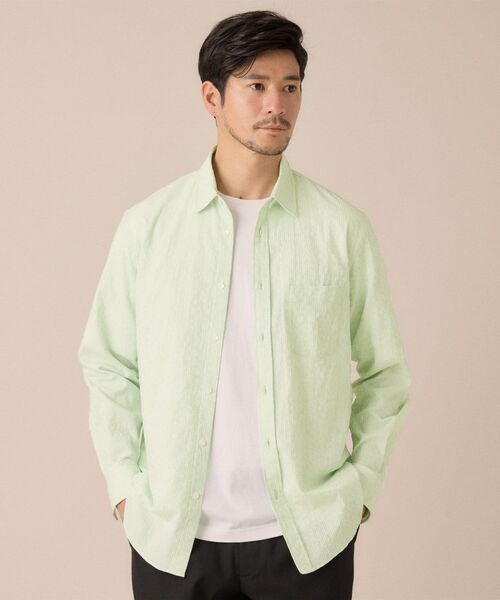 TAKEO KIKUCHI / タケオキクチ シャツ・ブラウス | 播州 ドビーストライプ フラワーシャツ | 詳細7