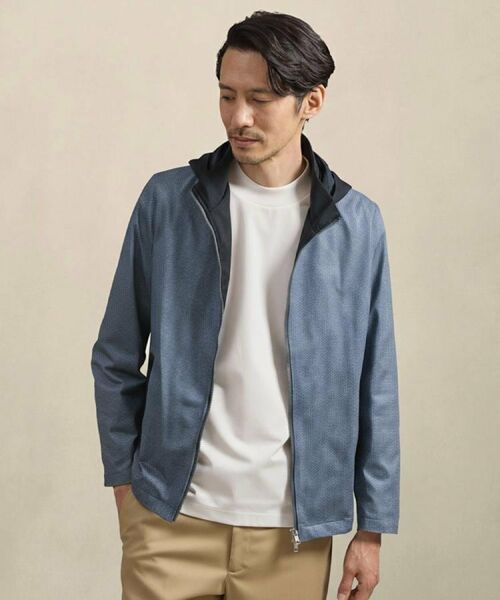 TAKEO KIKUCHI / タケオキクチ レザーブルゾン・ジャケット | 2WAYアクティブ ライト ブルゾン（ブルー(093)）
