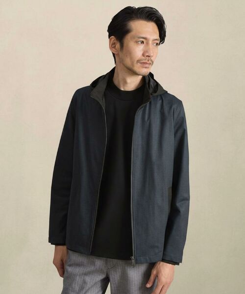 TAKEO KIKUCHI / タケオキクチ レザーブルゾン・ジャケット | 2WAYアクティブ ライト ブルゾン（ネイビー(094)）