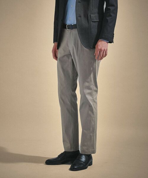TAKEO KIKUCHI / タケオキクチ パンツ | 【ON／OFF兼用】サイドゴアウエスト オールシーズン ストレートパンツ（グレー(012)）