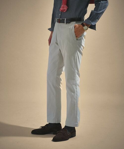 TAKEO KIKUCHI / タケオキクチ パンツ | 【ON／OFF兼用】サイドゴアウエスト オールシーズン ストレートパンツ（ライトベージュ(051)）