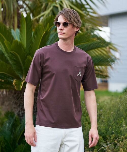 TAKEO KIKUCHI / タケオキクチ Tシャツ | 【BOWLER HAT LABEL】アイスクリアコットンボーラーハットウォーカー 半袖ポケT | 詳細4