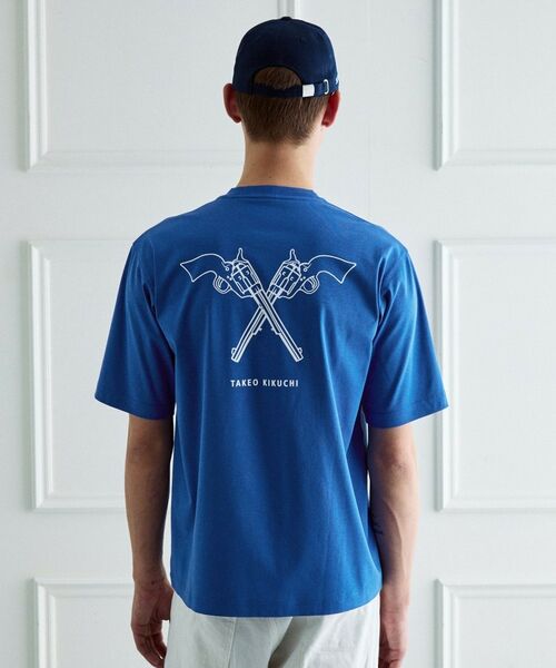 TAKEO KIKUCHI / タケオキクチ Tシャツ | 【BOWLER HAT LABEL】アイスクリアコットン バッククロスピストル 半袖Tシャツ | 詳細14