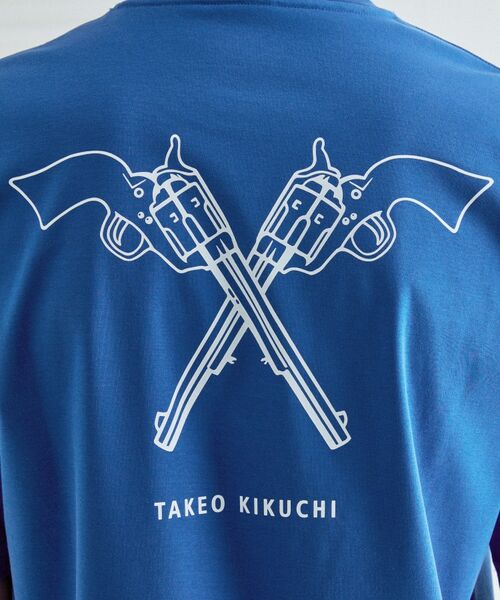 TAKEO KIKUCHI / タケオキクチ Tシャツ | 【BOWLER HAT LABEL】アイスクリアコットン バッククロスピストル 半袖Tシャツ | 詳細18