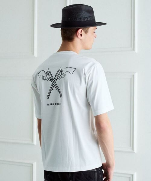 TAKEO KIKUCHI / タケオキクチ Tシャツ | 【BOWLER HAT LABEL】アイスクリアコットン バッククロスピストル 半袖Tシャツ | 詳細21
