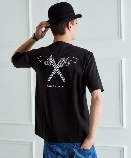 TAKEO KIKUCHI / タケオキクチ Tシャツ | 【BOWLER HAT LABEL】アイスクリアコットン バッククロスピストル 半袖Tシャツ | 詳細25