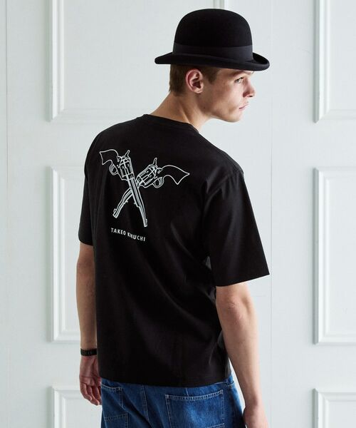 TAKEO KIKUCHI / タケオキクチ Tシャツ | 【BOWLER HAT LABEL】アイスクリアコットン バッククロスピストル 半袖Tシャツ | 詳細26