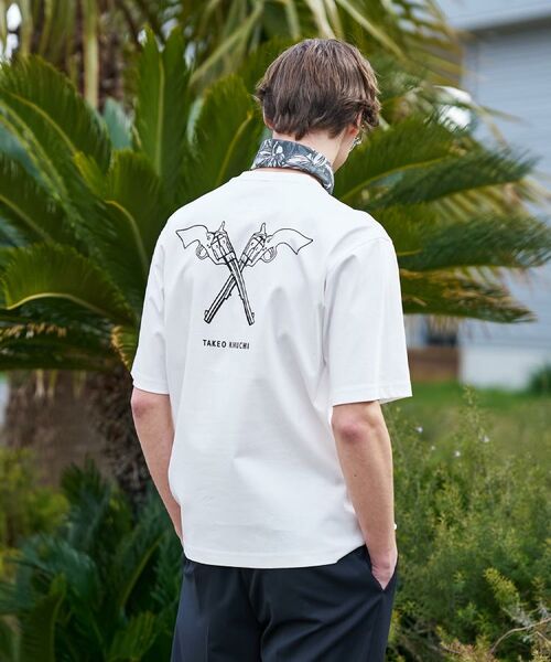 TAKEO KIKUCHI / タケオキクチ Tシャツ | 【BOWLER HAT LABEL】アイスクリアコットン バッククロスピストル 半袖Tシャツ | 詳細3