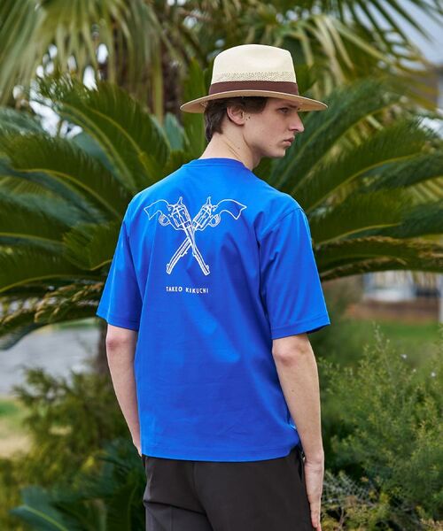 TAKEO KIKUCHI / タケオキクチ Tシャツ | 【BOWLER HAT LABEL】アイスクリアコットン バッククロスピストル 半袖Tシャツ | 詳細6