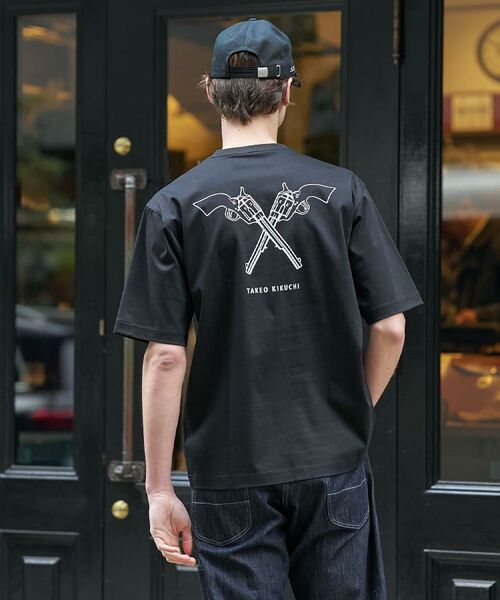 TAKEO KIKUCHI / タケオキクチ Tシャツ | 【BOWLER HAT LABEL】アイスクリアコットン バッククロスピストル 半袖Tシャツ | 詳細9