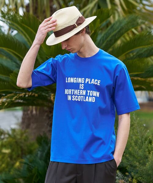 TAKEO KIKUCHI / タケオキクチ Tシャツ | 【BOWLER HAT LABEL】アイスクリアコットン バッククロスピストル 半袖Tシャツ（ブルー(093)）