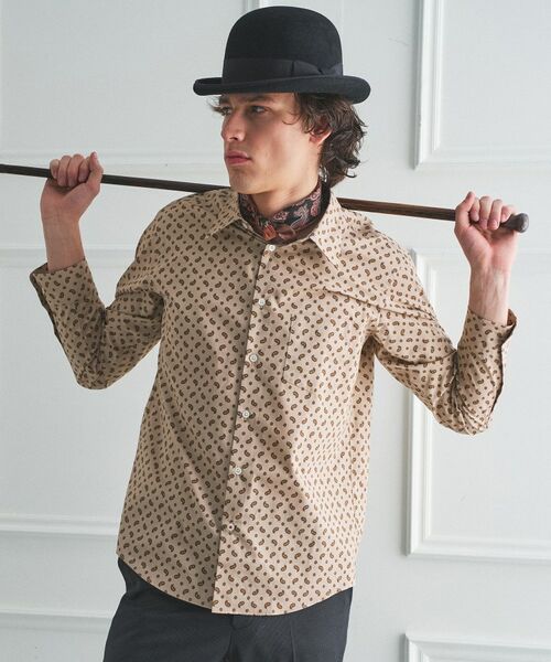 TAKEO KIKUCHI / タケオキクチ シャツ・ブラウス | 【BOWLER HAT LABEL】小紋ペイズリープリント 長袖シャツ | 詳細21