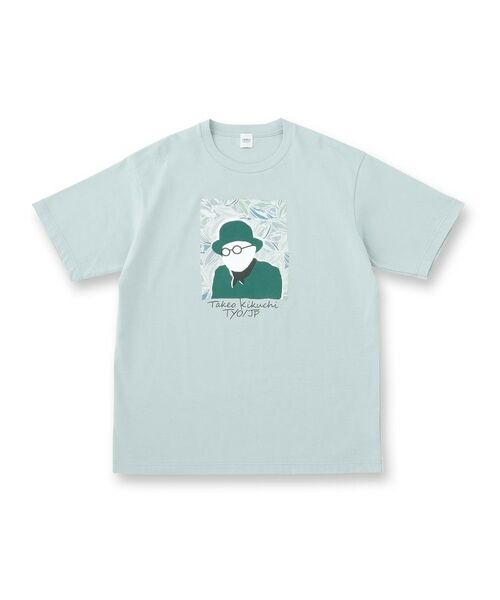 TAKEO KIKUCHI / タケオキクチ Tシャツ | カカオ柄スクエアプリント 天竺Tシャツ | 詳細1