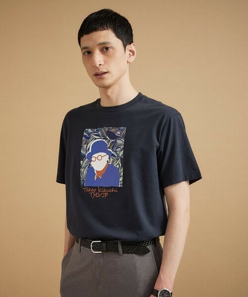 TAKEO KIKUCHI / タケオキクチ Tシャツ | カカオ柄スクエアプリント 天竺Tシャツ | 詳細10