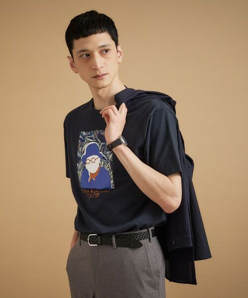 TAKEO KIKUCHI / タケオキクチ Tシャツ | カカオ柄スクエアプリント 天竺Tシャツ | 詳細11