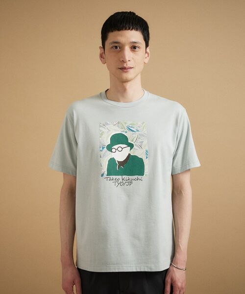 TAKEO KIKUCHI / タケオキクチ Tシャツ | カカオ柄スクエアプリント 天竺Tシャツ | 詳細14