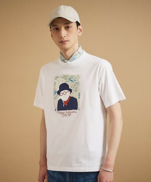 TAKEO KIKUCHI / タケオキクチ Tシャツ | カカオ柄スクエアプリント 天竺Tシャツ | 詳細2