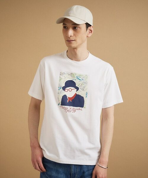 TAKEO KIKUCHI / タケオキクチ Tシャツ | カカオ柄スクエアプリント 天竺Tシャツ | 詳細3