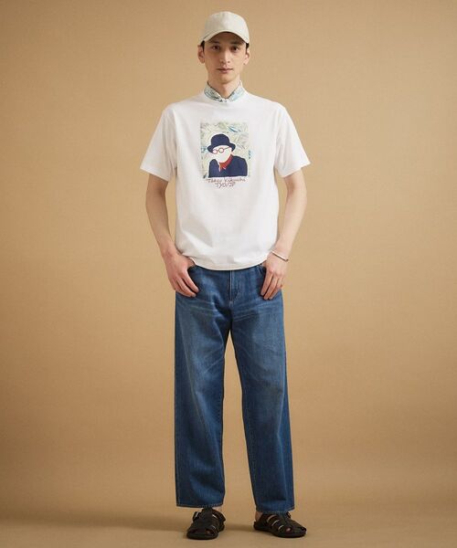 TAKEO KIKUCHI / タケオキクチ Tシャツ | カカオ柄スクエアプリント 天竺Tシャツ | 詳細4