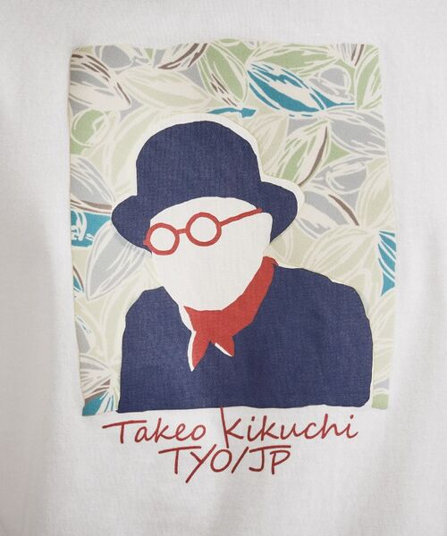 TAKEO KIKUCHI / タケオキクチ Tシャツ | カカオ柄スクエアプリント 天竺Tシャツ | 詳細5