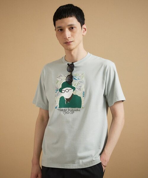 TAKEO KIKUCHI / タケオキクチ Tシャツ | カカオ柄スクエアプリント 天竺Tシャツ | 詳細7