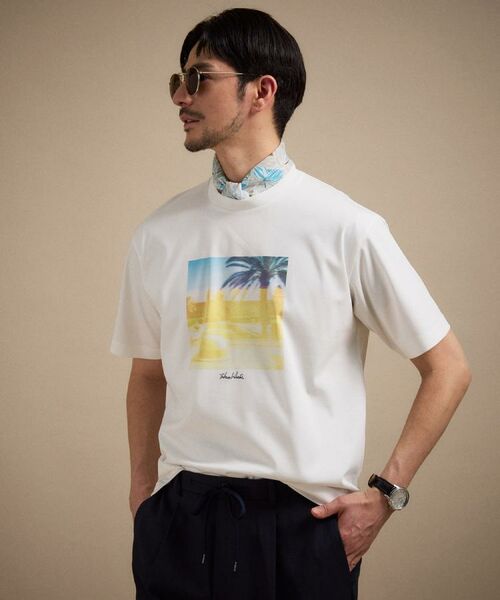 TAKEO KIKUCHI / タケオキクチ Tシャツ | マラケシュ フォト Tシャツ（ホワイト(001)）