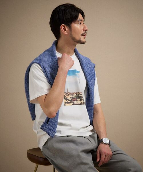 TAKEO KIKUCHI / タケオキクチ Tシャツ | マラケシュ フォト Tシャツ（ホワイト(401)）