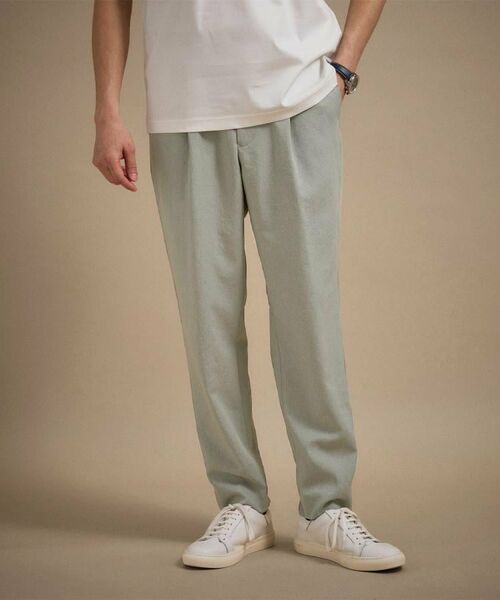 TAKEO KIKUCHI / タケオキクチ パンツ | リネンライクカルゼイージーパンツ（グレー(012)）