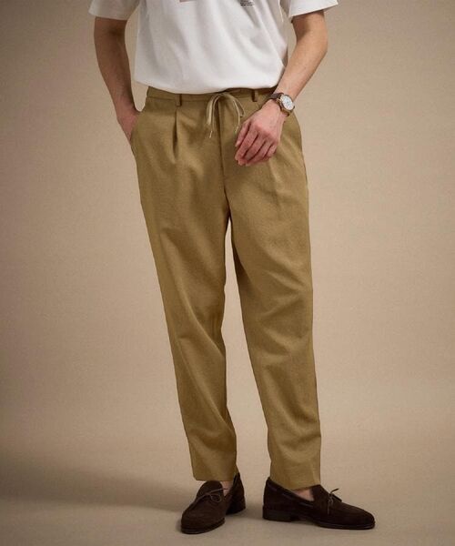 TAKEO KIKUCHI / タケオキクチ パンツ | リネンライクカルゼイージーパンツ（トープ(054)）