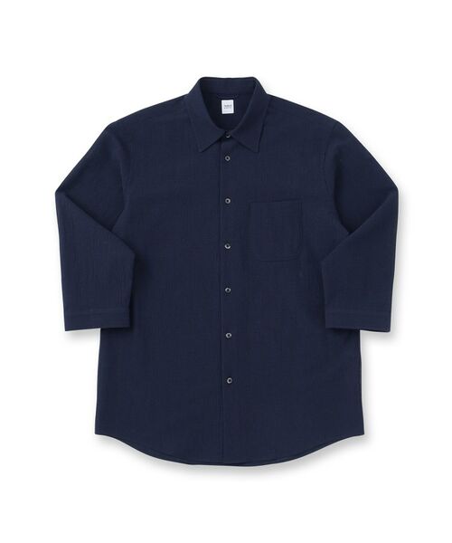 TAKEO KIKUCHI / タケオキクチ シャツ・ブラウス | 【通気性】トリコットサッカー 7分袖シャツ | 詳細1