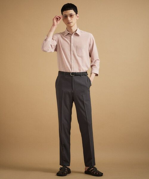 TAKEO KIKUCHI / タケオキクチ シャツ・ブラウス | 【通気性】トリコットサッカー 7分袖シャツ | 詳細12