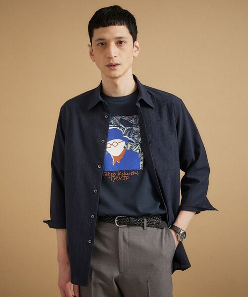 TAKEO KIKUCHI / タケオキクチ シャツ・ブラウス | 【通気性】トリコットサッカー 7分袖シャツ | 詳細14