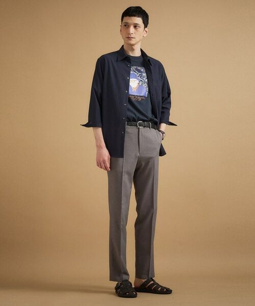 TAKEO KIKUCHI / タケオキクチ シャツ・ブラウス | 【通気性】トリコットサッカー 7分袖シャツ | 詳細16