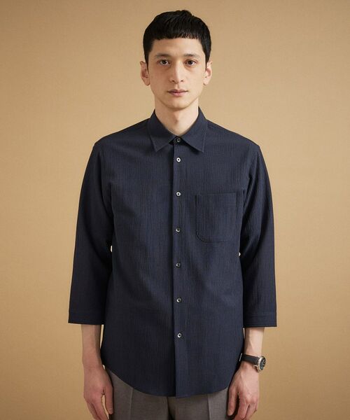 TAKEO KIKUCHI / タケオキクチ シャツ・ブラウス | 【通気性】トリコットサッカー 7分袖シャツ | 詳細18