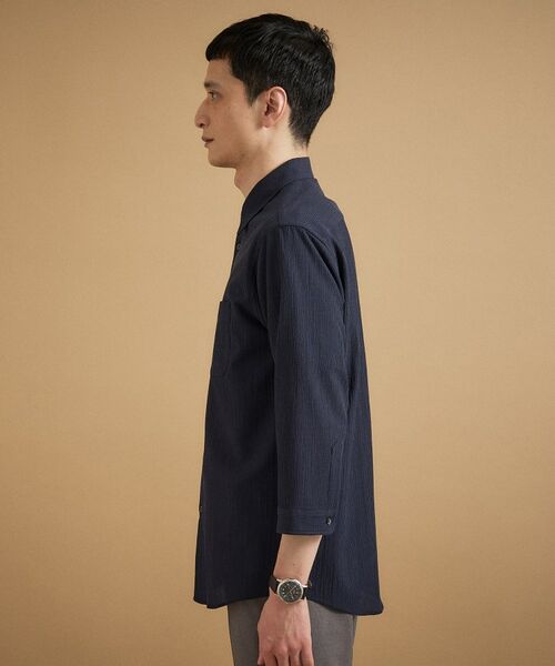 TAKEO KIKUCHI / タケオキクチ シャツ・ブラウス | 【通気性】トリコットサッカー 7分袖シャツ | 詳細19